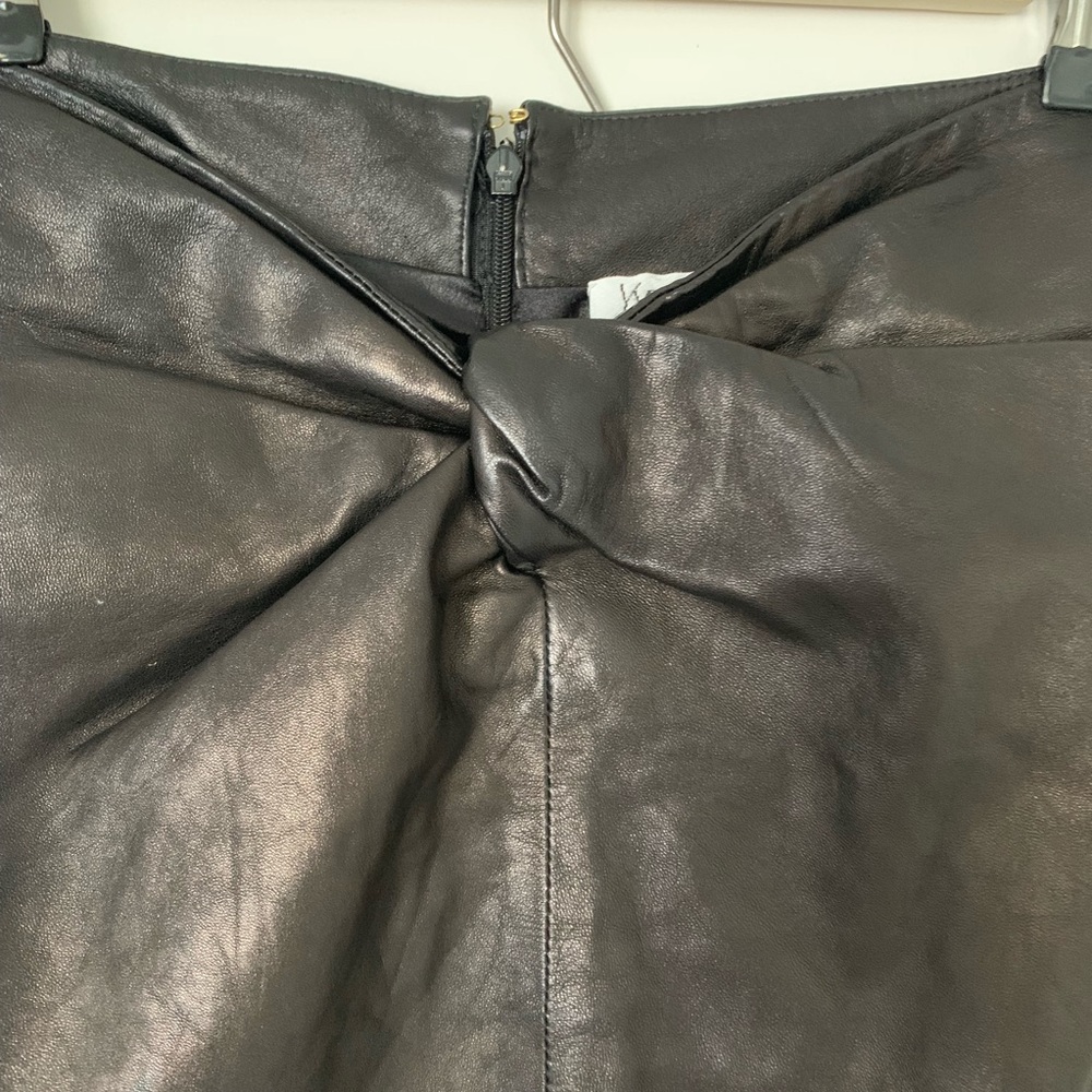 Yves Saint Laurent Rive Gauche Leather Skirt - Picture 2 of 7
